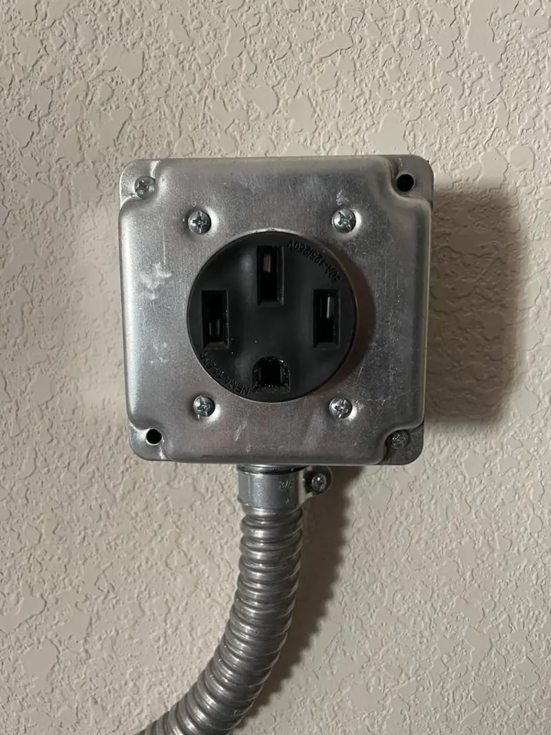 NEMA 14-50 outlet installed for Smart Home Electrical in Kingwood